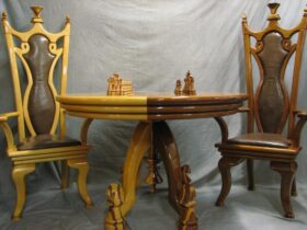 Chess Table and Chairs