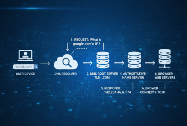 What is DNS explained with domain names, IP addresses and DNS server infrastructure