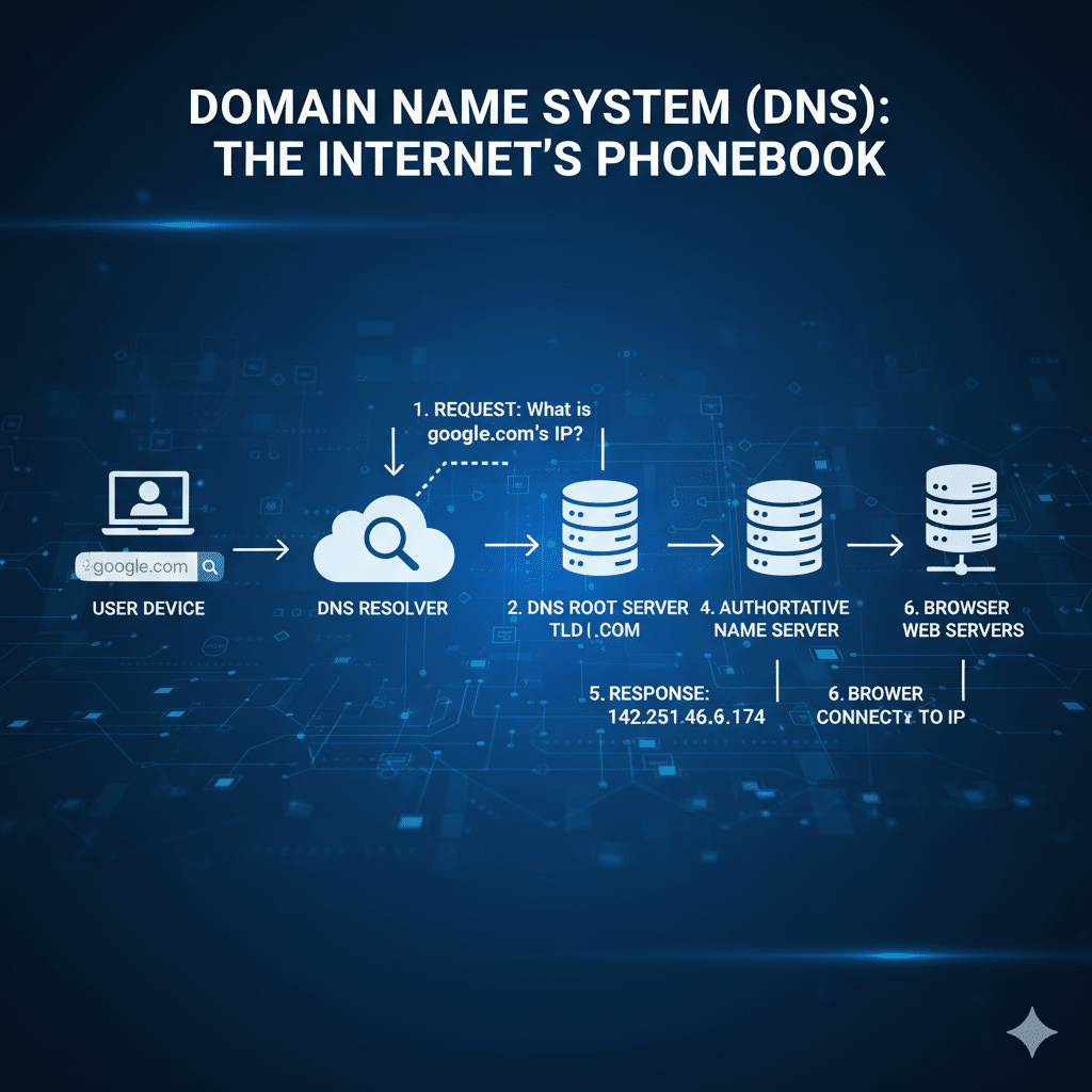 What is DNS explained with domain names, IP addresses and DNS server infrastructure