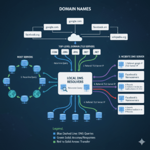 Major components of the DNS infrastructure