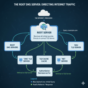 Root nameserver in the DNS hierarchy