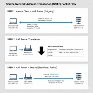 SNAT versus DNAT comparison diagram