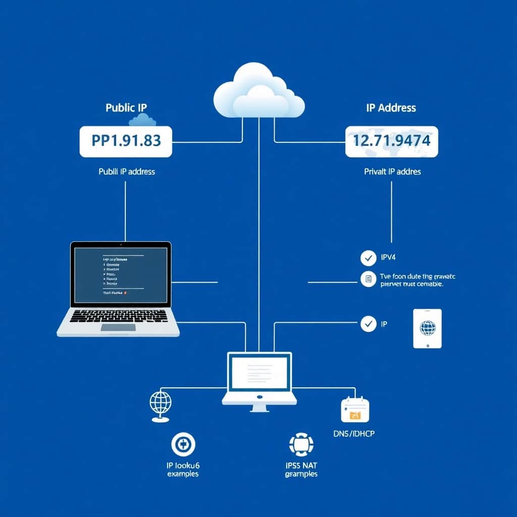 What is my IP address showing public IP private IP IPv4 IPv6 lookup and networking concepts