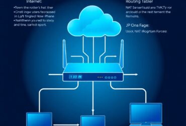 How routers work showing packet forwarding routing table NAT DHCP and DNS process