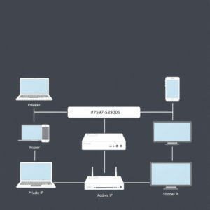 Comparison of public and private IP addresses within a home network.