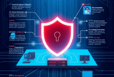 What is a firewall showing network firewall security, traffic filtering, firewall rules, cyber threat protection, hardware firewall and software firewall